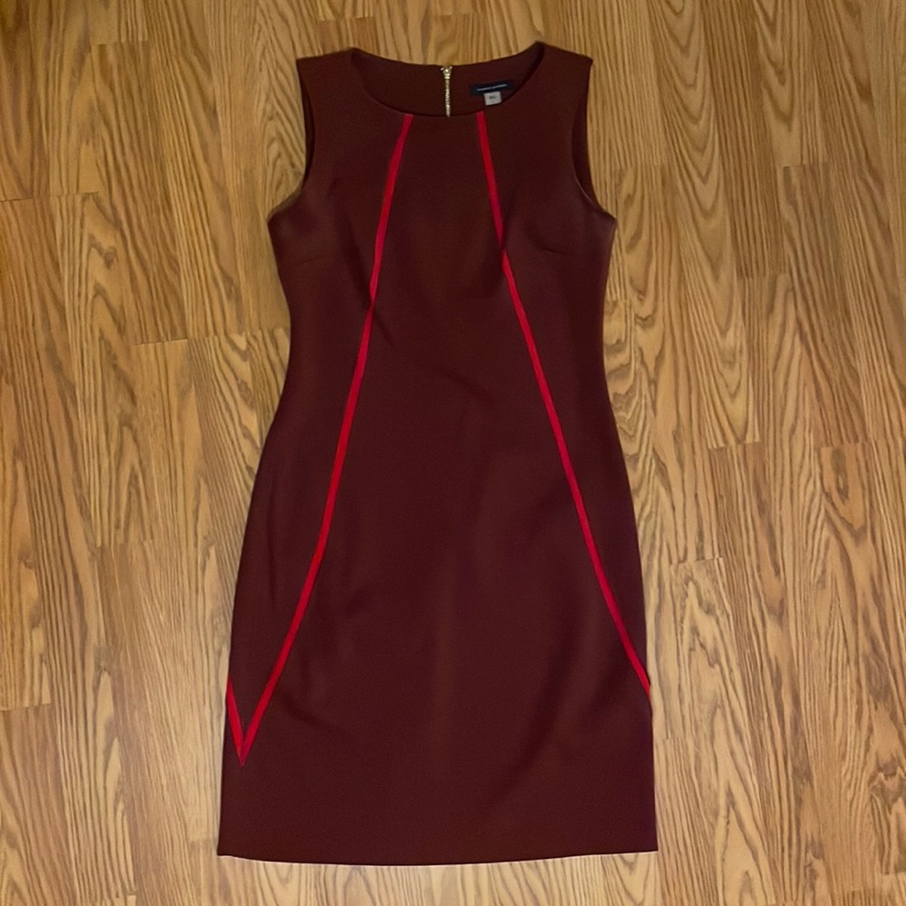 Tommy Hilfiger Maroon / Wine / Red Dress with Gold accents